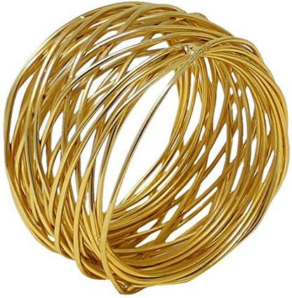 Golden Mash Napkin Rings Dining Table Napkin Holder, Classic Everyday Use - Image 4