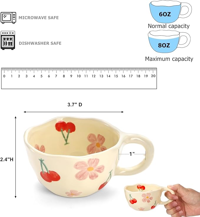 Yopay 2 Pack Ceramic Coffee Mug - Image 2