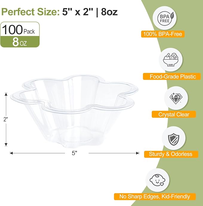 KUCKOW Clear Bowls, Small Clear Appetizer Serving Bowls - Image 2