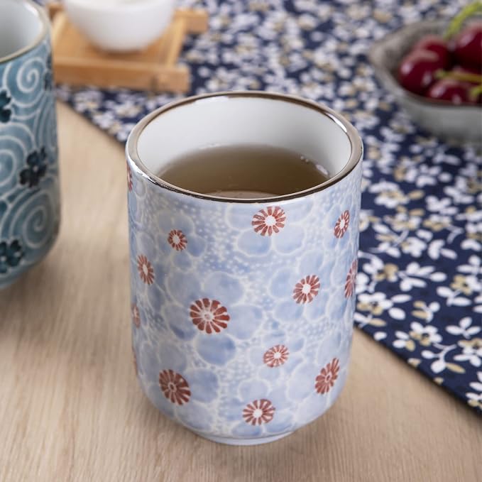 WHJY 10oz Transitional Chinese/Japanese style Handle-less Ceramic Tea cups - Image 3