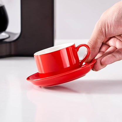 Cappuccino Cups Set of 4, 8oz Stackable Coffee Cups Set - Image 4