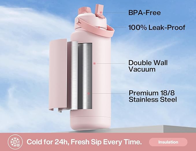 POWCAN 40 oz Insulated Water Bottle - Image 3