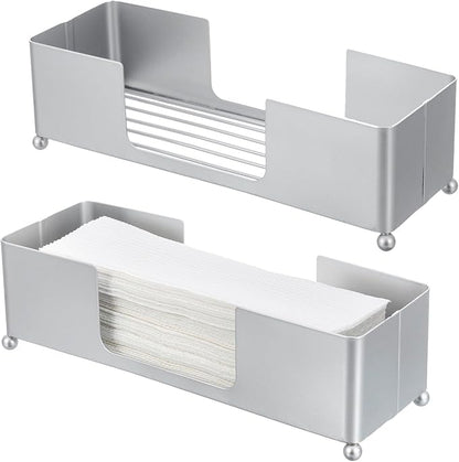 MyGift Modern Silver Tone Metal Countertop Folded Paper Towel Holders, by MyGiftHome