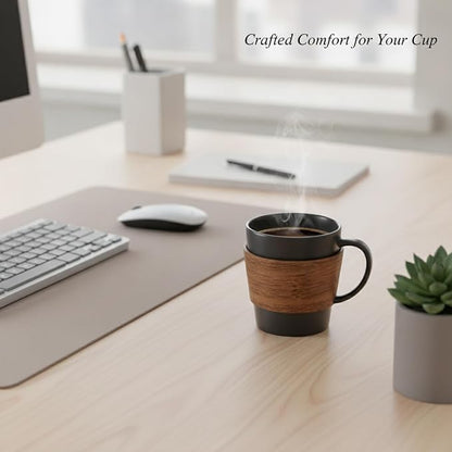 Office Desk & Home Coffee Station Accessory, Wooden Cup Sleeve - Image 3