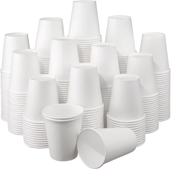 RAZCC 12 oz Paper Cups, 300 Pack 12oz Disposable Paper Coffee Cups, Coffee Cups by RAZCC