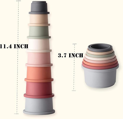 ZYFLSQ Stacking Cups Baby Toy, Nesting Cups 8 Pcs - Image 6