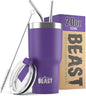 Beast 20 oz Tumbler Stainless Steel Vacuum Insulated Coffee Ice Cup Double Wall Travel Flask (Purple)