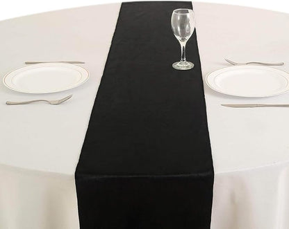 10 pcs 12x108-Inch Black Premium Velvet Table Runners - Image 2