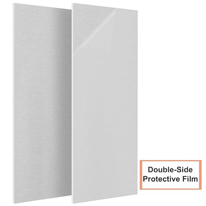 2Pack 6061 T651 Aluminum Sheet Metal 6 x 16 x 1/4 (6MM) Inch Thick Flat Plain Aluminum Plate Covered with Protective Film, Heat Treatable Rectangle 6MM Aluminum Metal Plate for Industrial