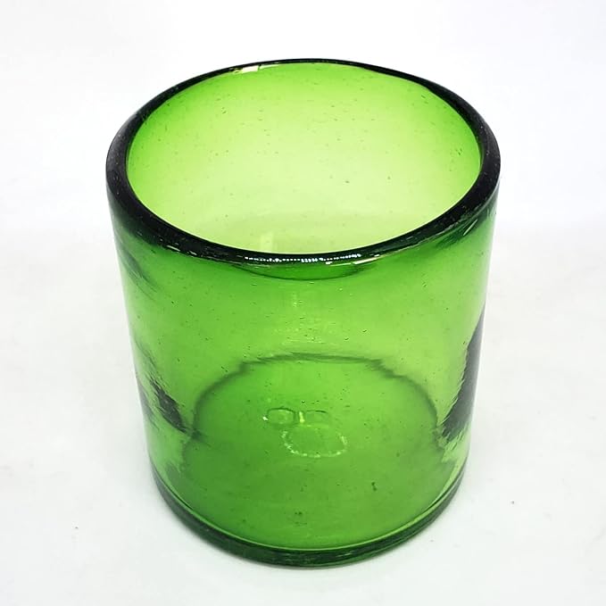 Solid Emerald Green 9 oz Short Tumblers, Recycled Glass, Toxin-Free - Image 4