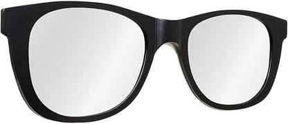 Oversized Classic Matte Black Sunglasses Shaped Modern Wall Mirror 46 in x 13 in