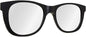 Oversized Classic Matte Black Sunglasses Shaped Modern Wall Mirror 46 in x 13 in