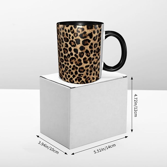 Leopard Print Coffee Mug 11 Ounce Mugs Ceramic Tea Cup Drinking Water Cups | - Image 6