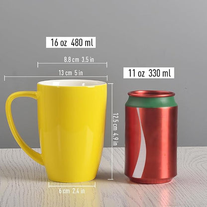 homEdge Porcelain Mug Set, 16 Ounces Cup - Image 9