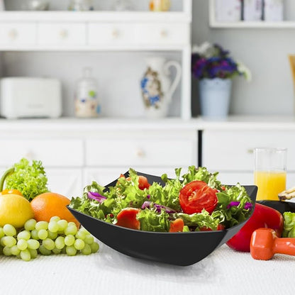 R-kay 6 Pack Square Plastic Black Serving Bowls - Image 2