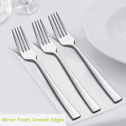 Dinner Forks Set of 6, E-far 7.9 Inch Stainless Steel Forks - Image 3
