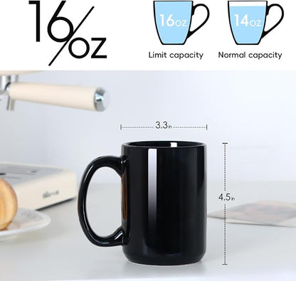 16 OZ Coffee Mug, Classic Blank Ceramic Cup - Image 2