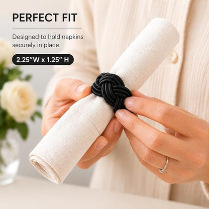 Handmade Woven Napkin Rings Set of 12 - Image 4