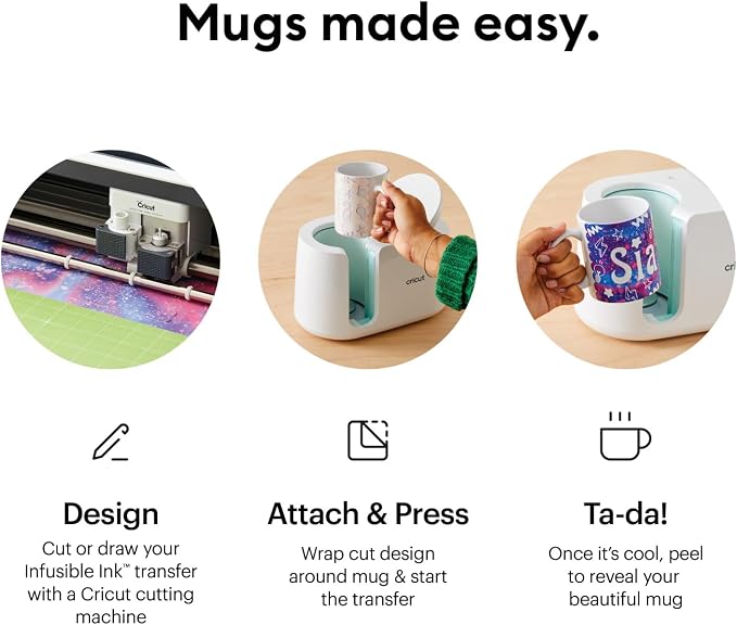 Cricut Mug Press Ceramic Mug Blank 15oz 2/Pkg-White - Image 3