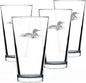 Bevvee Loon Pint Glass for Beer - Fun Bird Themed Gifts and Decor for Men & Women - Set of 4-16 oz Glasses