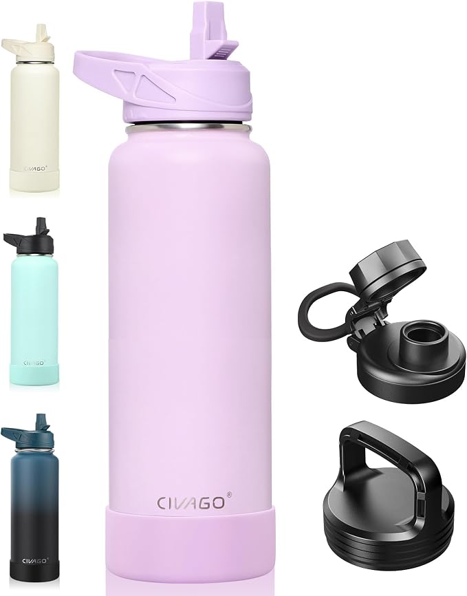 CIVAGO 40 oz Insulated Stainless Steel Water Bottle by CIVAGO