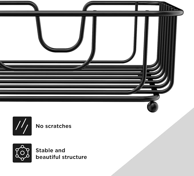 Napkin Holder for Table, Napkin Holders for Paper Napkins, Flat Metal Black - Image 4