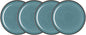 Denby - Azure Coupe Medium Plates Set of 4-8.25in Dinner, Lunch, Salad Plates For Everyday Use - Blue Ceramic Stoneware Tableware - Dishwasher & Microwave Safe - Scratch & Chip Resistant