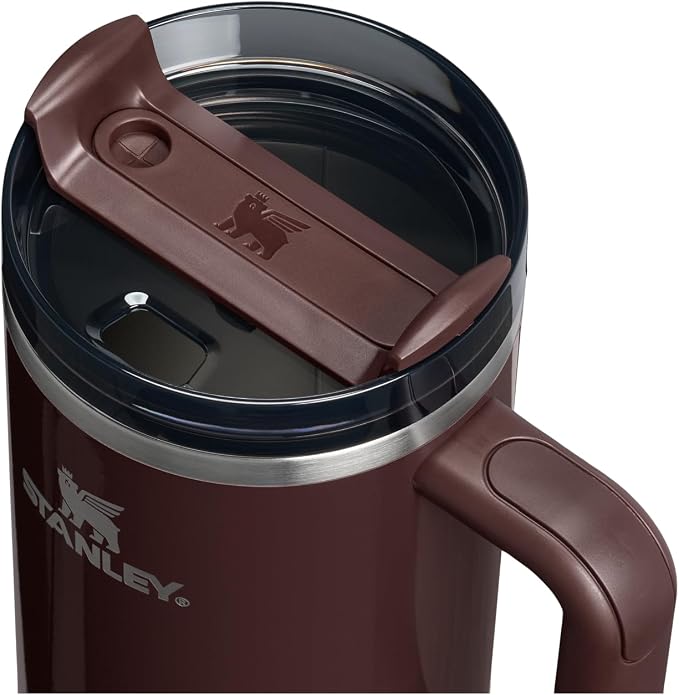 STANLEY Quencher H2.0 Flow State Tumbler, 40 oz, Mahogany Gloss | Handle and - Image 2