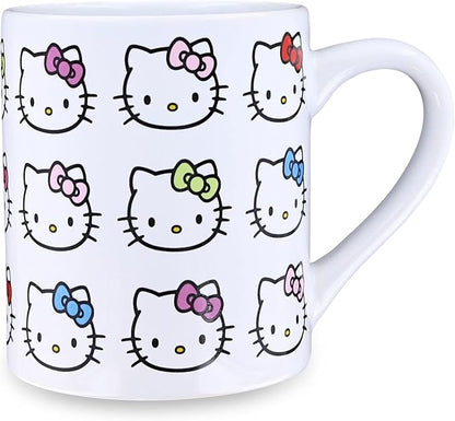 Silver Buffalo Sanrio Hello Kitty Faces and Bows Pattern Ceramic Coffee Mug - Image 2