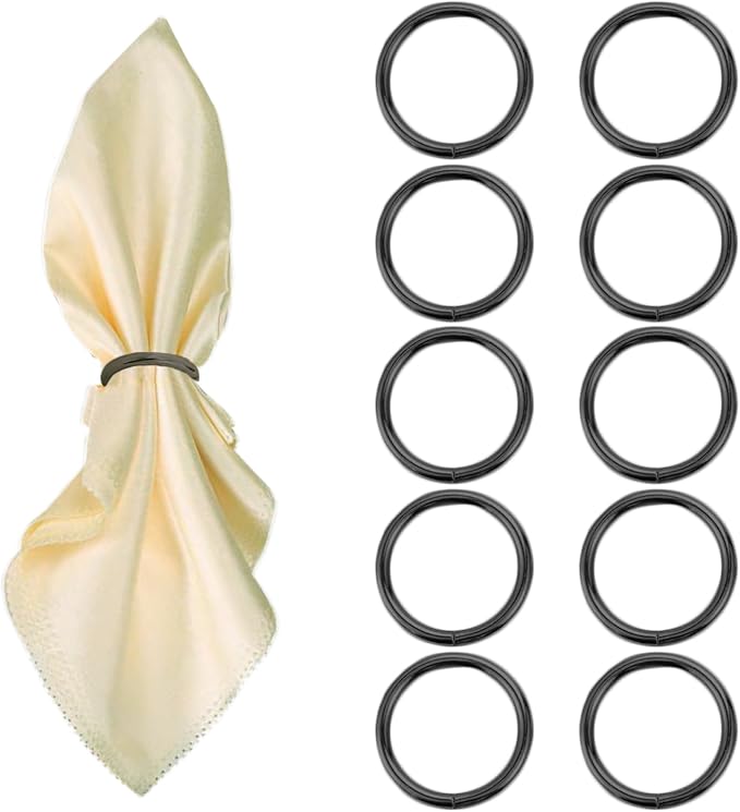 Black Napkin Rings by GERILKAI