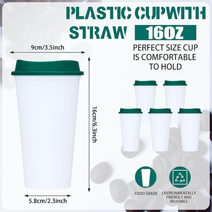 15 Pack Reusable Plastic Coffee Cups - Image 2