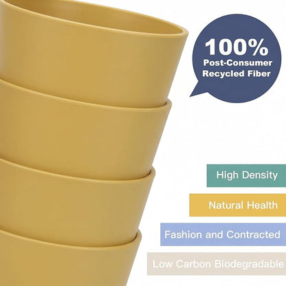 Wrova Wheat Straw Cups 6 PCS Good Alternative to Plastic Reusable Cups 12 oz - Image 7