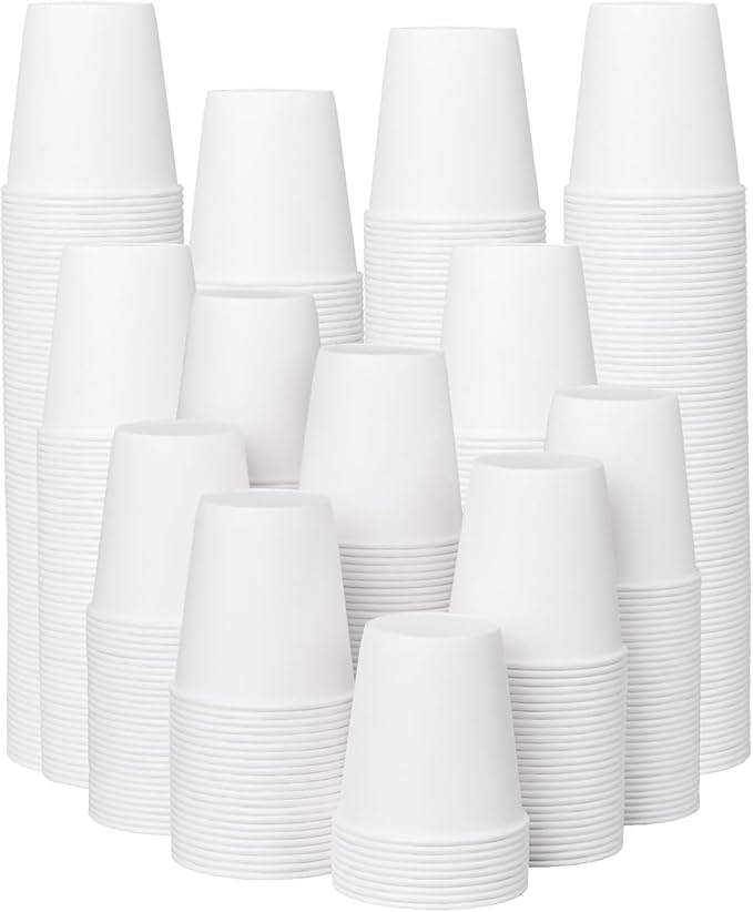 300 Pack 3 oz Bathroom Paper Cups | Small Coffee Cups, Disposable Mini by ECOEXTRA