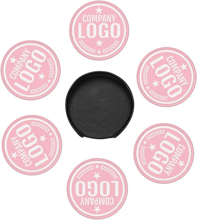 Custom Leather Coasters with Logo - Image 7