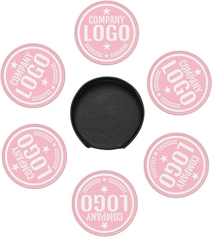 Custom Leather Coasters with Logo - Image 7