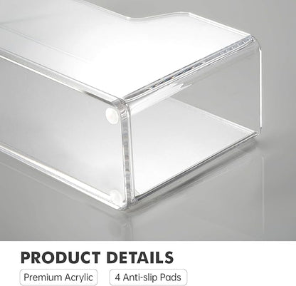 Acrylic Guest Towel Holder for Bathroom, Clear Waterproof Splashing Vertical Napkin Holder for Kitchen, Disposable Hand Towel Holder, Modern Dining Table Napkin Tray for Home, Hotel, Office
