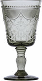 FORTESSA Debutante Vintage Themed Glassware, 10 Ounce Water Goblets (Set of 6), Dishwasher-Safe Water Glasses, Smoke Gray