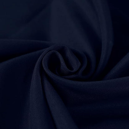 Fokitut 6 Pack Round Tablecloth, 132 Inch, Stain Resistant and Wrinkle Polyester Table Cloth, Fabric Table Cover for Kitchen Dining, Wedding, Party, Holiday Dinner-Navy