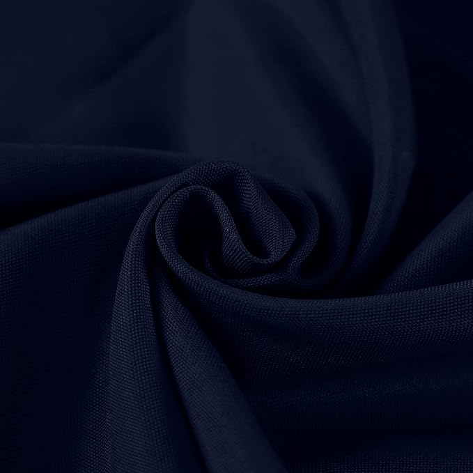 Fokitut 6 Pack Round Tablecloth, 90 Inch, Stain Resistant and Wrinkle Polyester Table Cloth, Fabric Table Cover for Kitchen Dining, Wedding, Party, Holiday Dinner-Navy
