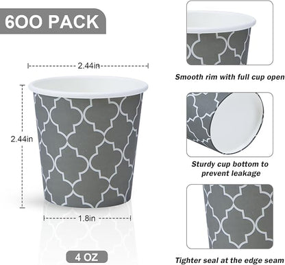 Lamosi Coffee Cups 4oz 600Pack, Disposable Paper Cups, Small Hot Cups | - Image 2
