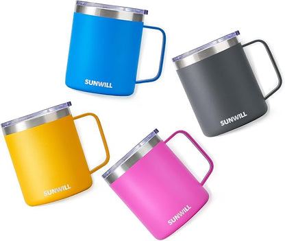 SUNWILL Travel Coffee Mugs Set of 4, Insulated Tumbler - Image 6
