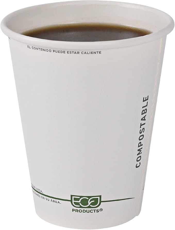 ECO PRODUCTS GreenStripe Disposable Paper Hot Cups, 8 oz, Paper To-Go Cups - Image 6