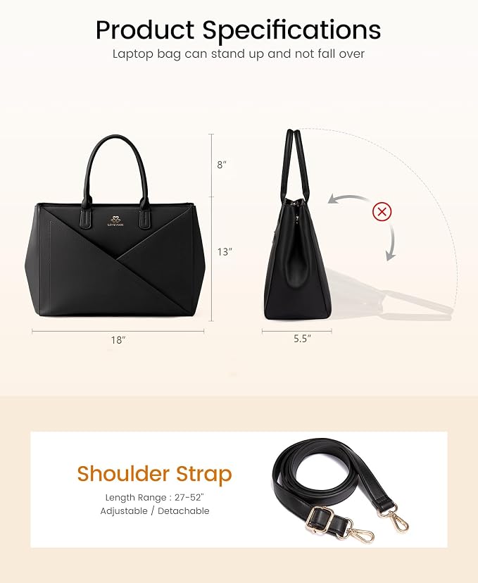 LOVEVOOK Laptop Work Tote Bag for Women - Image 6