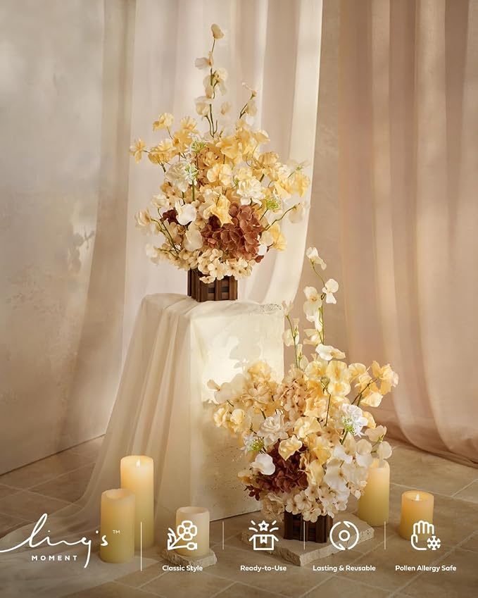 Ling's Moment 10Ft Ivory Chiffon Like Table Runner - Image 3
