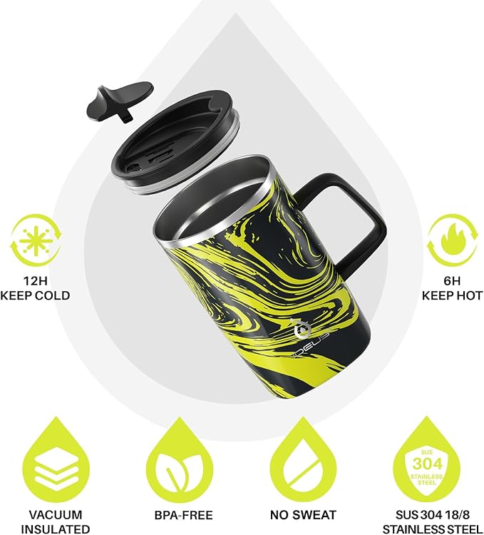 Ideus 16 oz Insulated Stainless Steel Coffee Mug - Image 2