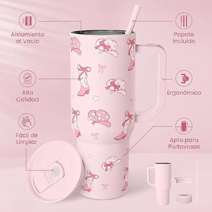 SANDJEST Cowgirl 40oz Slider Tumbler - Image 2