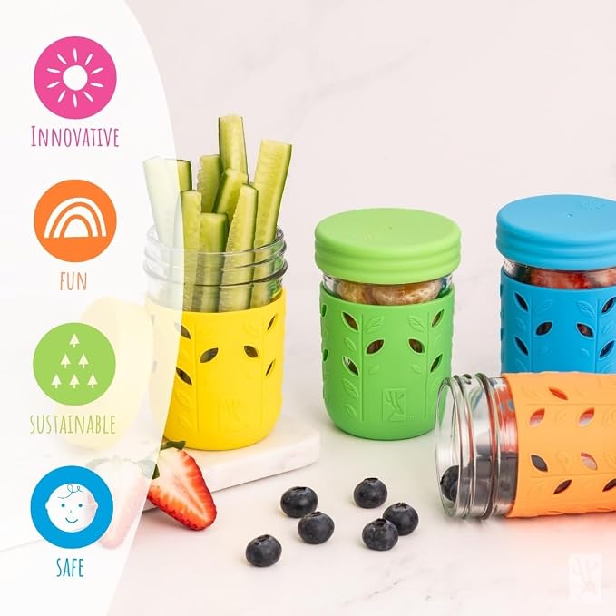 Elk and Friends Kids + Toddler Glass Cups | The Original 8oz Glass Mason Jar - Image 8