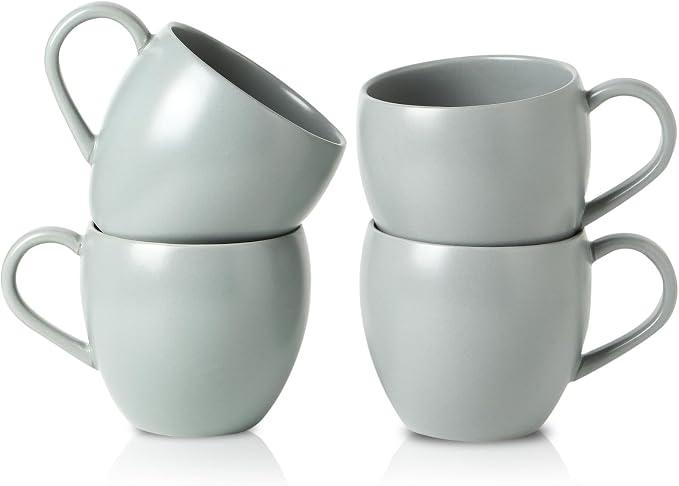 Coffee Mugs Set of 4, 16 oz Ceramic Coffee Cups by Tikooere