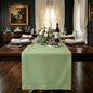 Signature Linen™ by D'Moksha Sage Green Table Runner 144 Inches Long, 100% Pure by DMokshaHomes