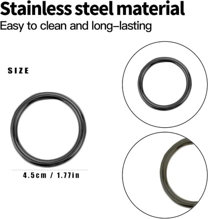 10 Pcs Black Napkin Rings - Image 2
